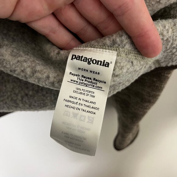 Patagonia Athletic The Better Sweater 1/4 Zip Pullover Jacket Grey Men’s Size S - Picture 8 of 9